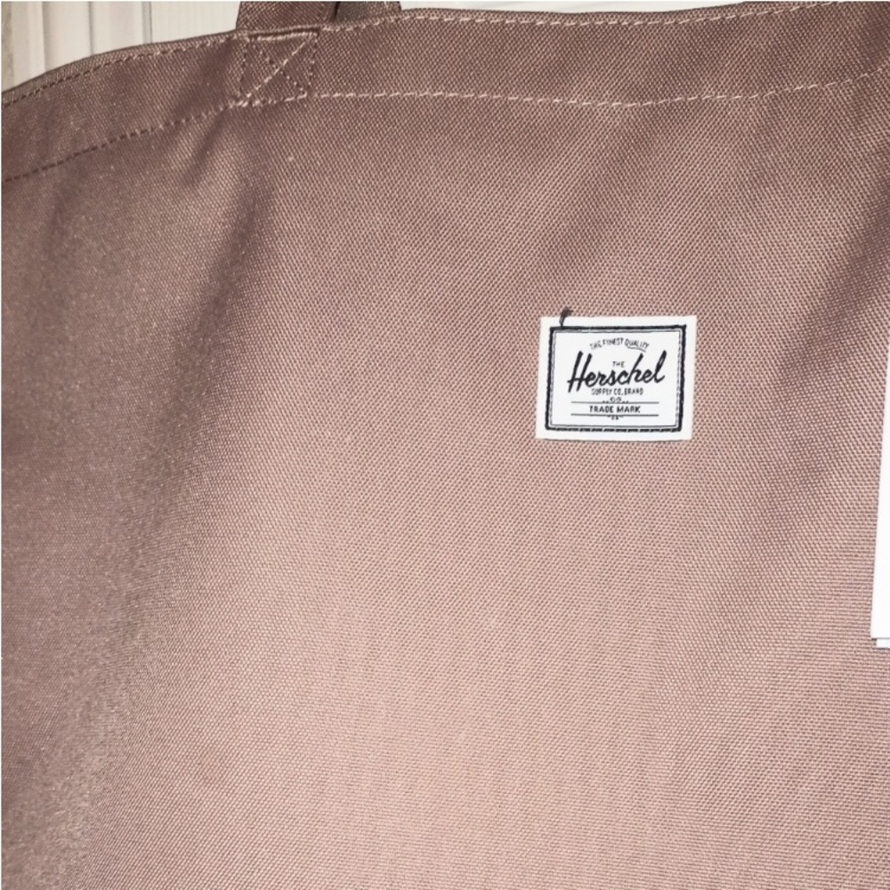 Herschel Supply Company Mica Style Tan Sand Neutral Zip Tote Bag - NWT - Picture 6 of 12